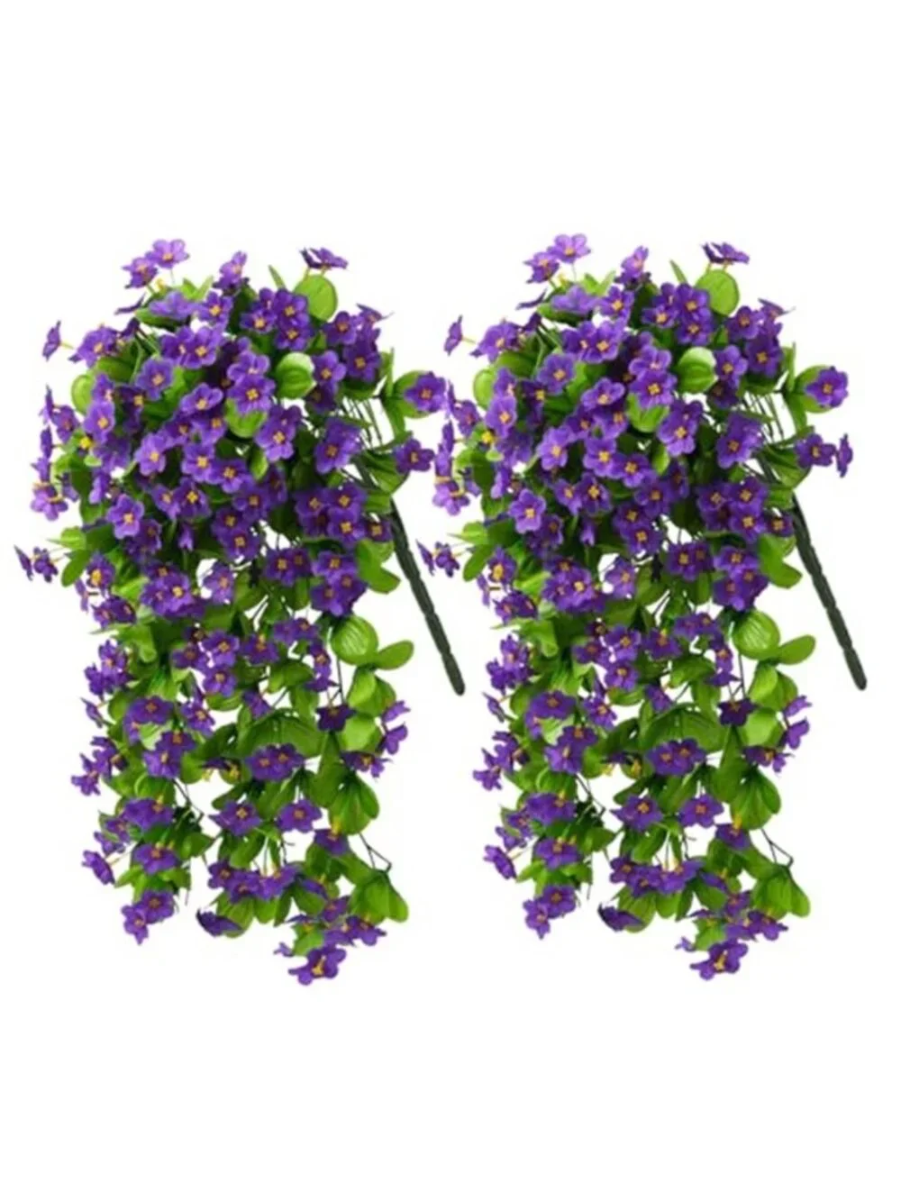 Purple Hanging Artificial Violet Flowers Fake Vine Wall Indoor Outdoor Decor